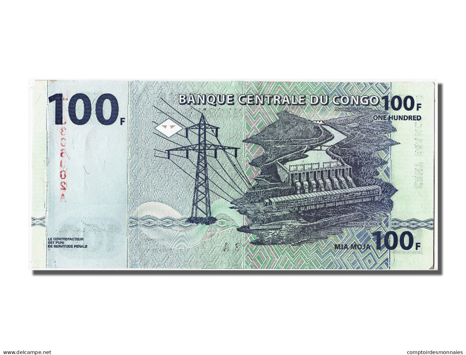 Billet, Congo Democratic Republic, 100 Francs, 2000, 2000-01-04, NEUF - República Democrática Del Congo & Zaire