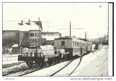 Photo-Carte ( Au Temps Du Trafic Marchandises : Mixte Quittant Echallens Pour Bercher,en 1963 - Bercher