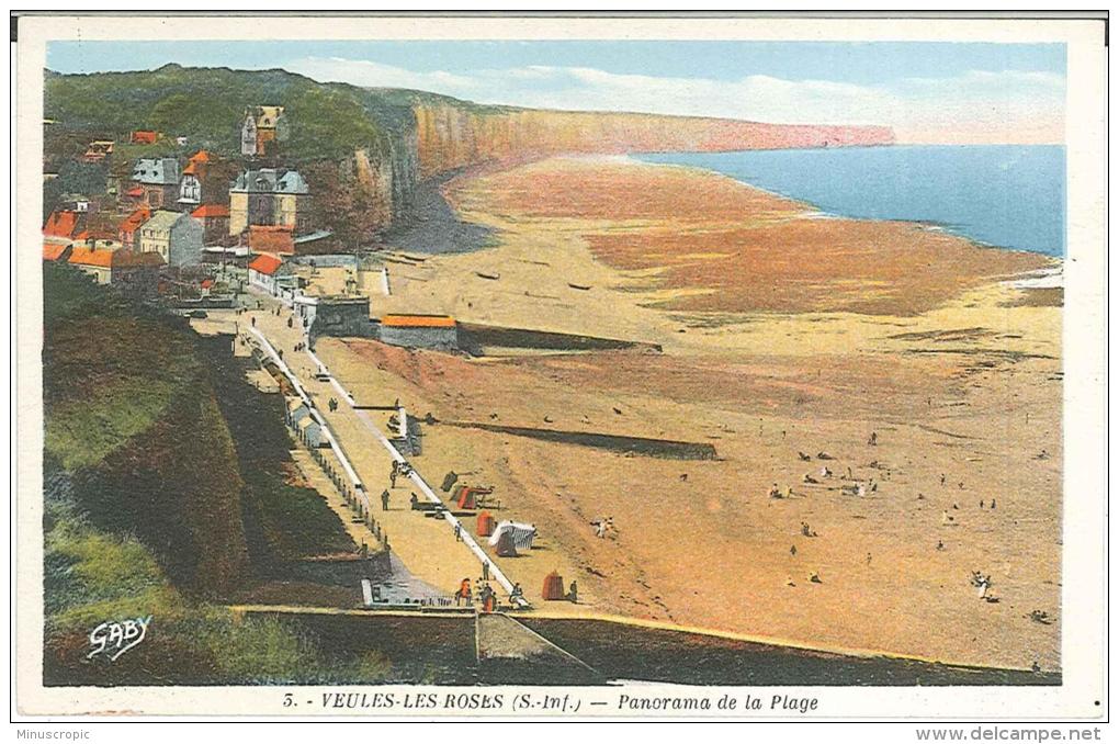 CPSM 76 - Veules Les Roses - Panorama De La Plage - Veules Les Roses