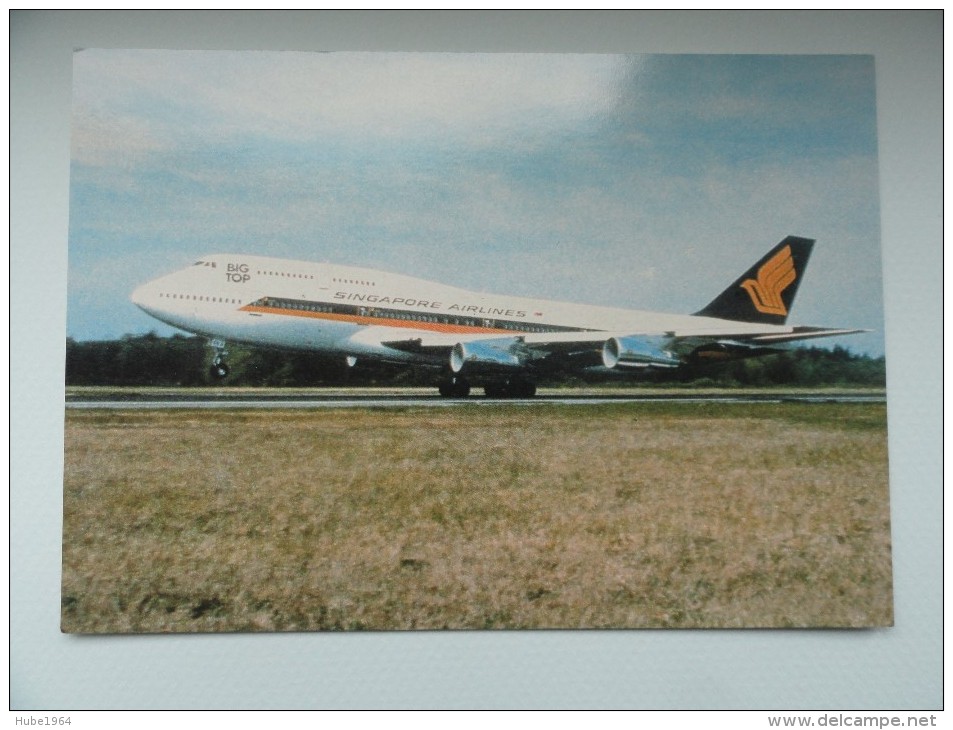 CARTE POSTALE POSTCARD SINGAPORE AIRLINES BOEING 747-312 - 1946-....: Moderne
