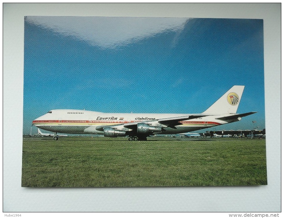 CARTE POSTALE POSTCARD EGYPTAIR BOEING 747 - 1946-....: Moderne