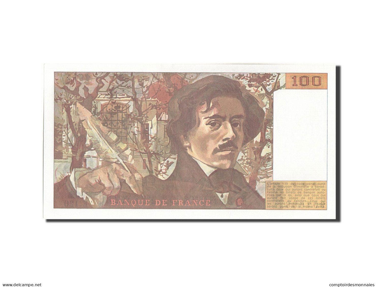 Billet, France, 100 Francs, 100 F 1978-1995 ''Delacroix'', 1987, NEUF - 100 F 1978-1995 ''Delacroix''