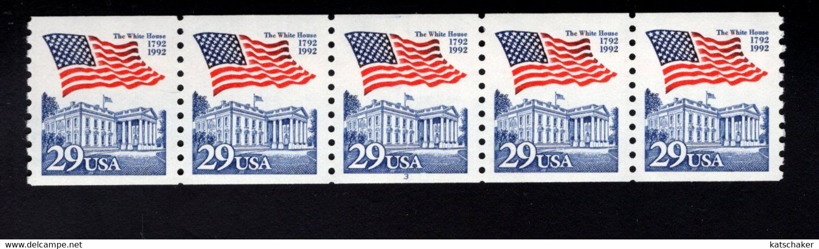 3609219166 1992  (XX) SCOTT 2609 PCN 3 POSTFRIS MINT NEVER HINGED - FLAG OVER WHITE HOUSE - Coils (Plate Numbers)