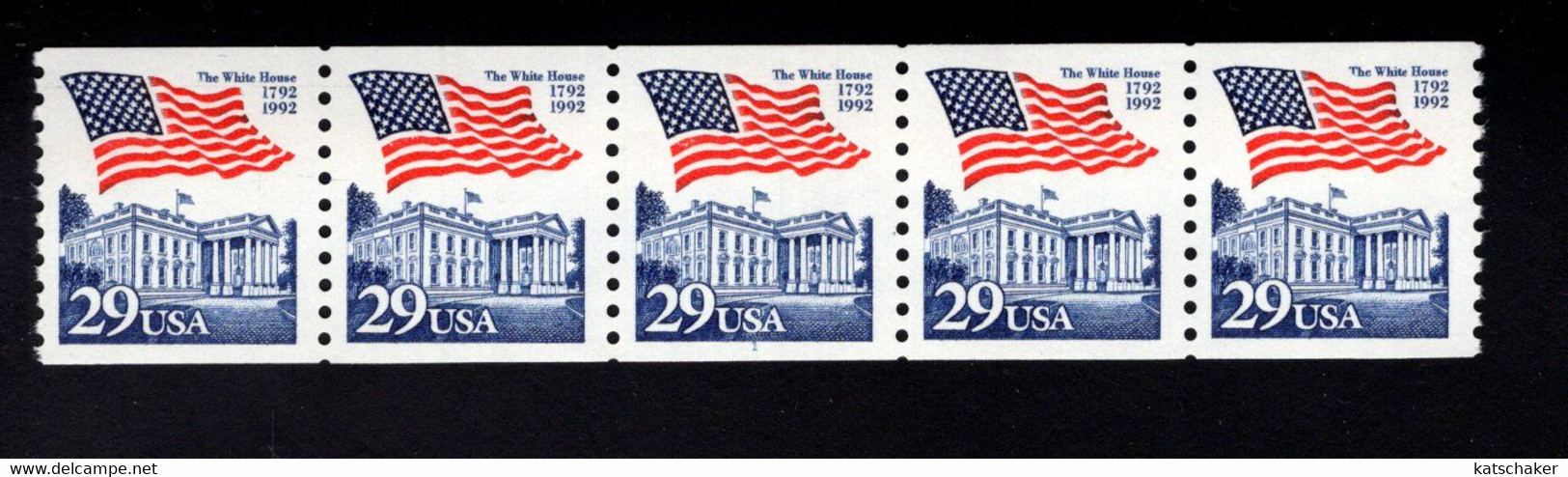 360929378 1992 (XX) SCOTT 2609 PCN 1 POSTFRIS MINT NEVER HINGED - FLAG OVER WHITE HOUSE - Coils (Plate Numbers)