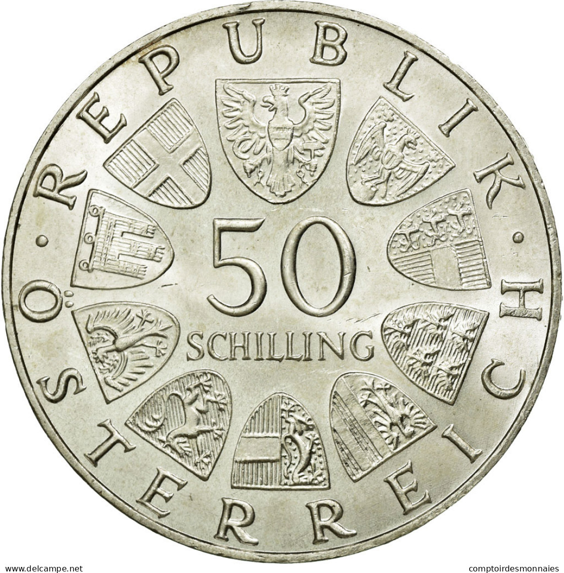 Monnaie, Autriche, 50 Schilling, 1970, SUP+, Argent, KM:2909 - Autriche