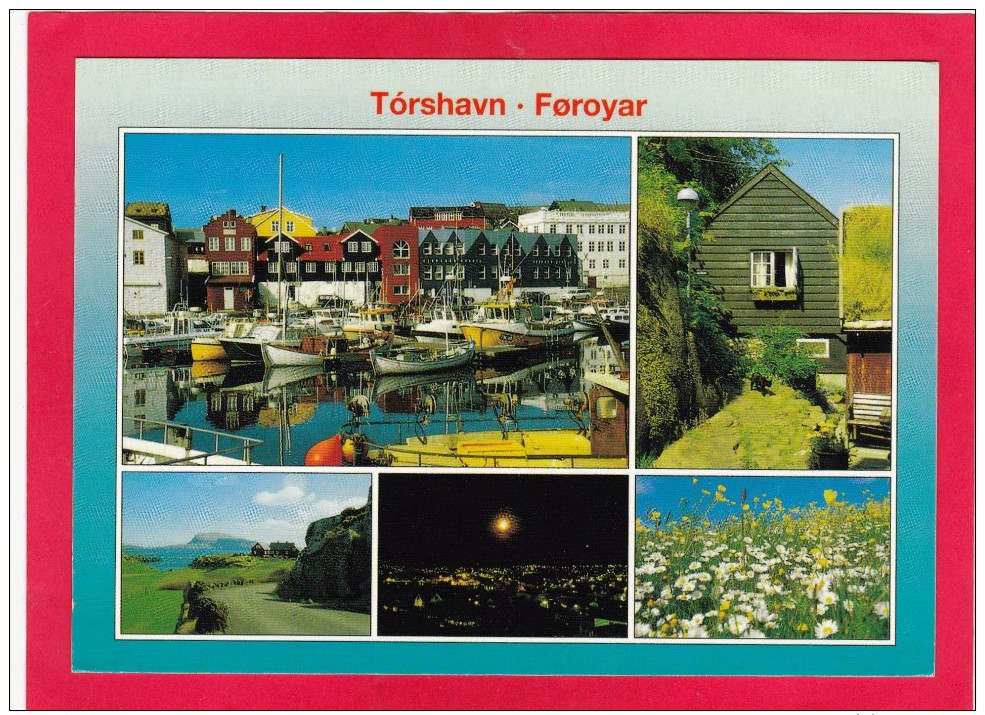 Multi View Post Card Of Tórshavn,Foroyar, Faroe Islands,U9. - Liechtenstein