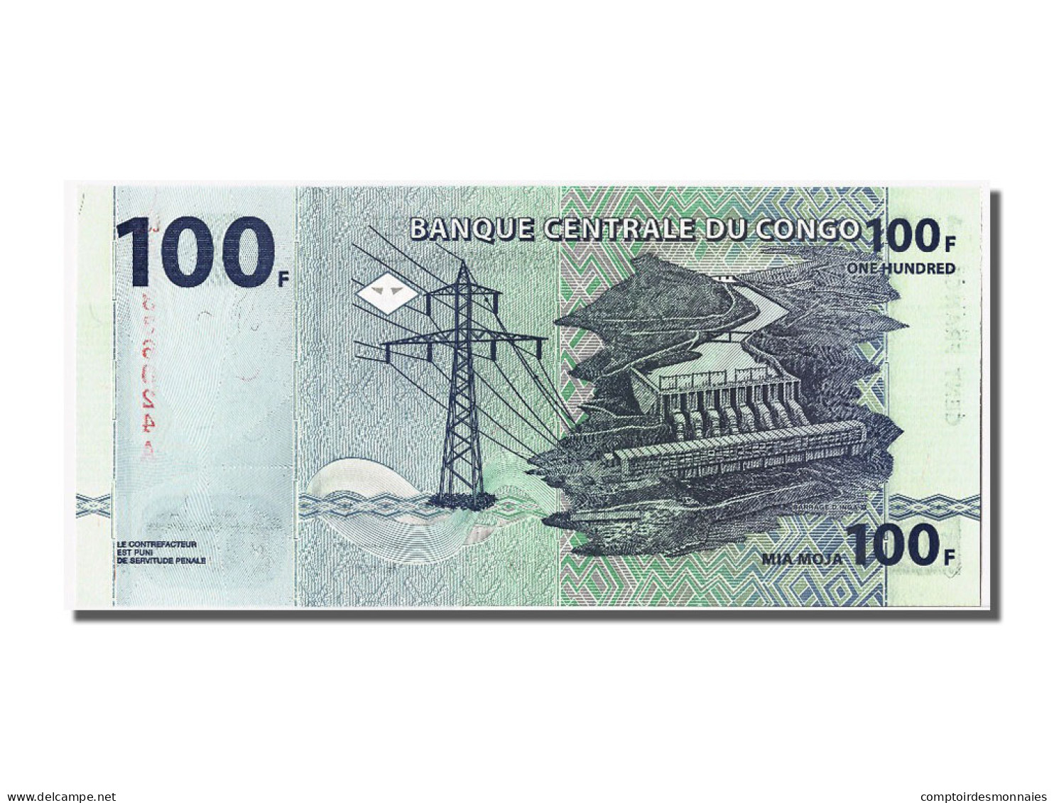 Billet, Congo Democratic Republic, 100 Francs, 2000, 2000-01-04, NEUF - Demokratische Republik Kongo & Zaire