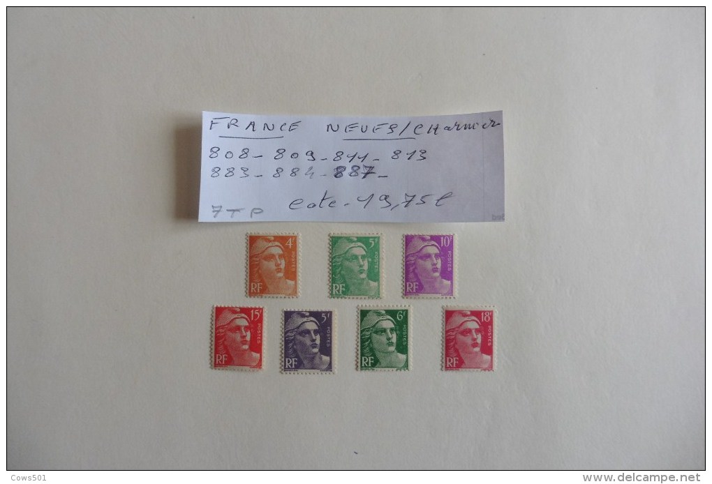 France : 7 Timbres Neufs /charnière - Collections