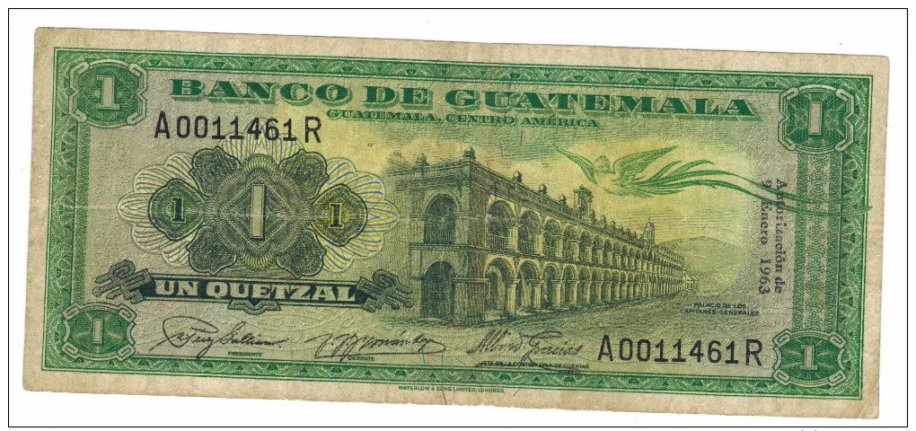Guatemala 1 Qz. 1963, VF. - Guatemala