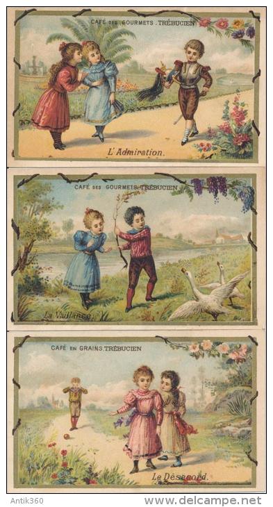 Lot De 3 Chromos Café Trébucien Enfants - Tea & Coffee Manufacturers