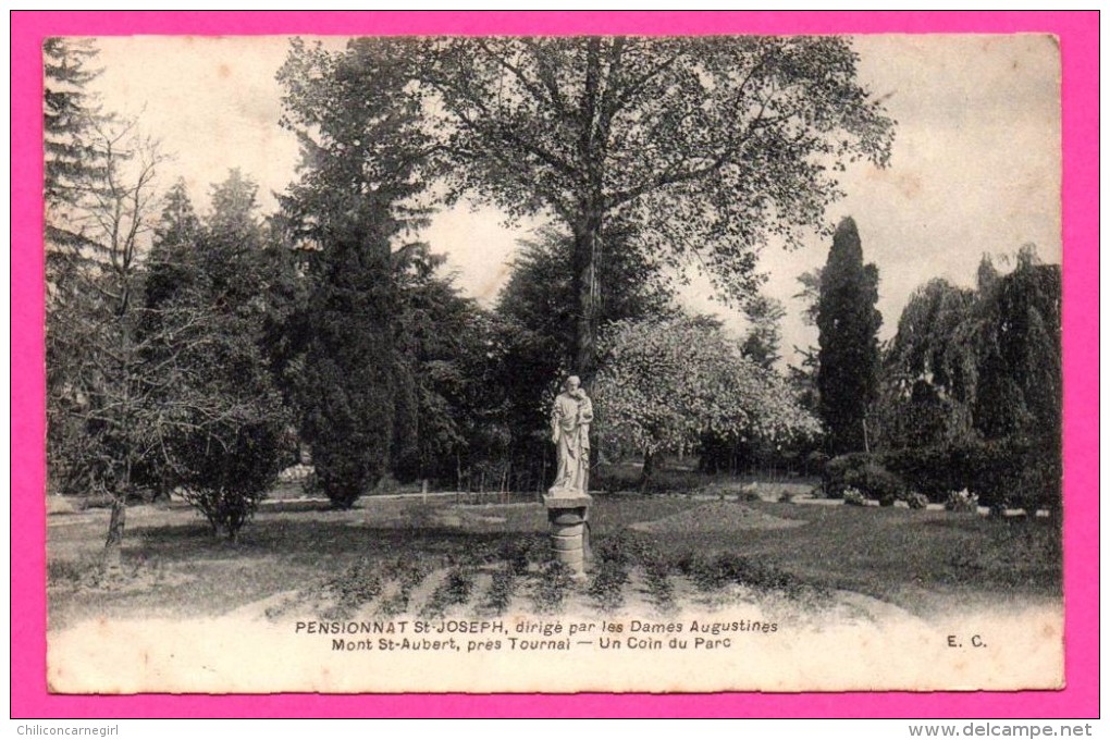 Pensionnat St Joseph Dirigé Par Les Dames Augustines - Mont Saint-Aubert - Un Coin Du Parc - E.C. - 1906 - Andere & Zonder Classificatie