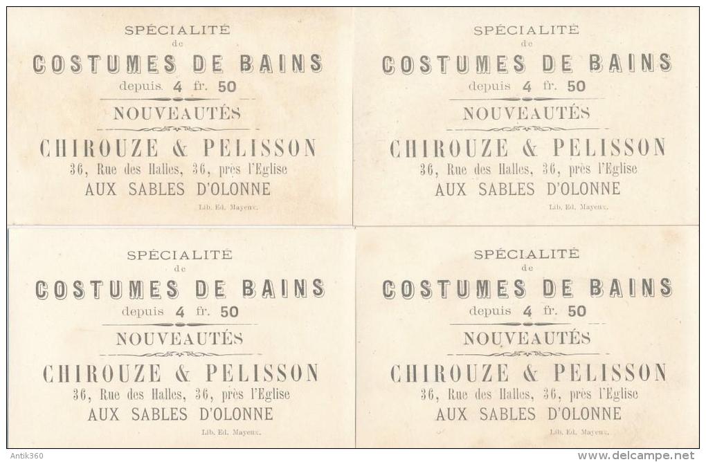 Lot De 8 Chromos Scènes Enfantines Jouets Jeux Magasin Chirouze Et Pelisson Les Sables D'Olonne - Otros & Sin Clasificación