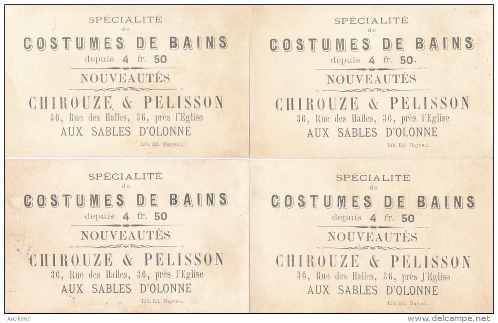 Lot De 8 Chromos Scènes Enfantines Jouets Jeux Magasin Chirouze Et Pelisson Les Sables D'Olonne - Autres & Non Classés