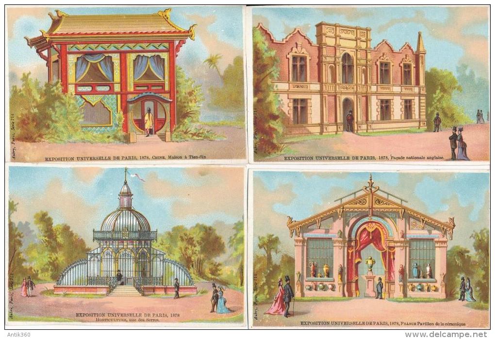 Lot De 12 Chromos Exposition Universelle De Paris 1878 - Autres & Non Classés