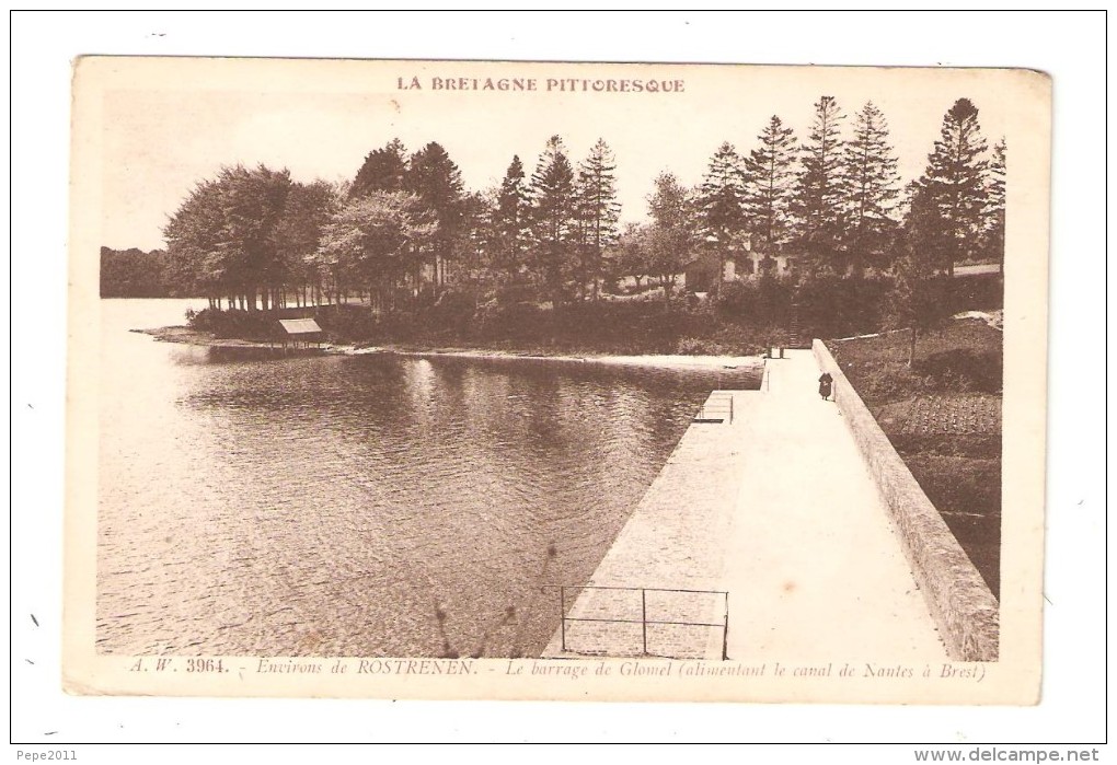 CPA 22 ROSTRENEN ( Environs ) Barrage De GLOMEL Vue Peu Commune - Autres & Non Classés