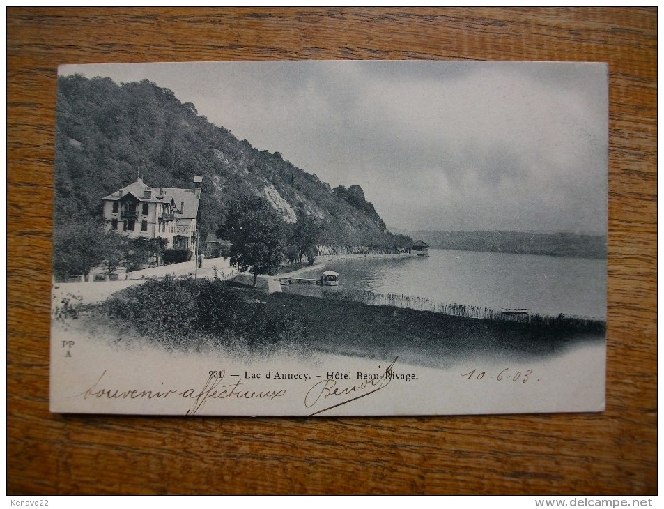 , Annecy , Hôtel Beau-rivage "" Carte Animée "" - Annecy