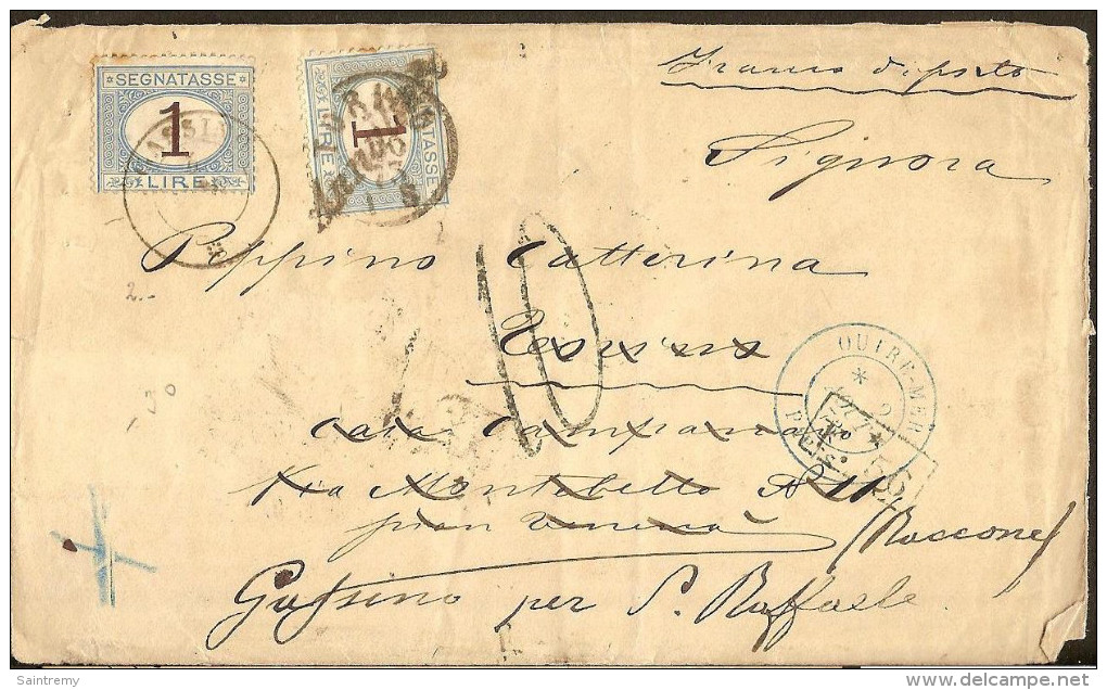 Lettre De Buenos Aires Vers Torino Italie : Taxé à Torino Et Gassino Aumbulant Modano-Torino Et Outre-mer Paris J55 - Postage Due