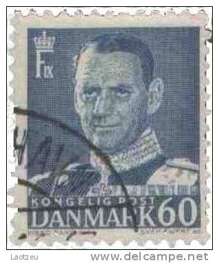 Danemark 1948. ~ YT 329A - 60 Ø Roi Frédérix IX - Oblitérés