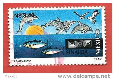 MESSICO USATO - 1995 - TURISMO - Sinaloa Dolphins - 3,40 N$ - Michel MX 2495 - Messico