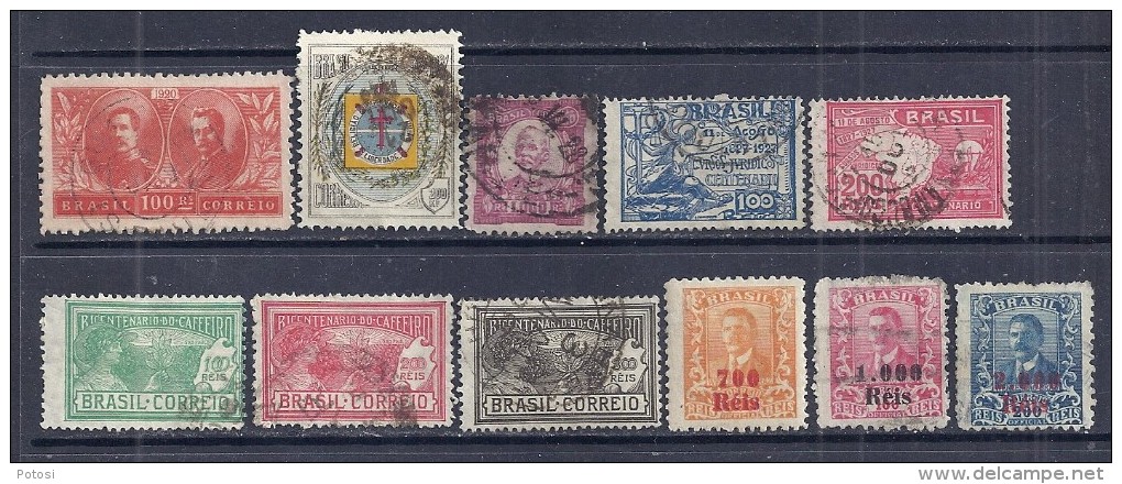 Bresil  11 TP Entre YT 182 Et 196 Neufs* Et Oblitérés (voir Description). - Airmail (Private Companies)