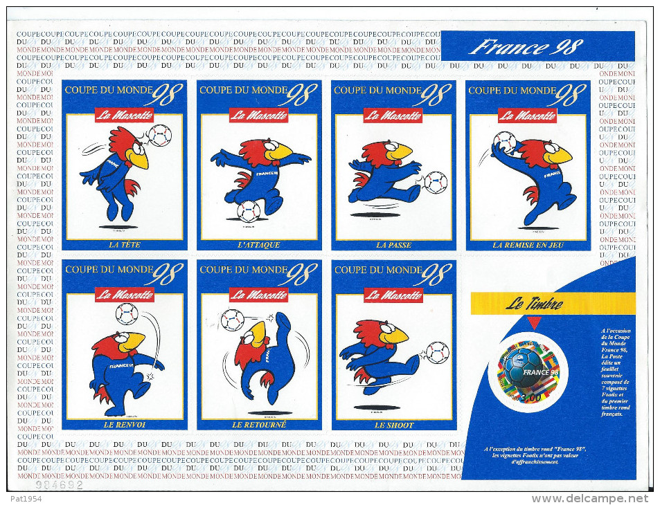 France 1998 Bloc Feuillet Neuf Avec  N° 3140 Commémoration Coupe Du Monde Football Cote 20 Euros - 1998 – Frankreich