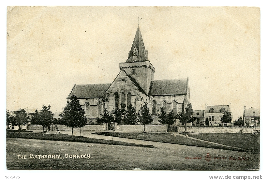 DORNOCH : THE CATHEDRAL / POSTMARK & ADDRESSES - DORNOCH, STATION HOTEL & CONWY, BODLONDEB - Sutherland