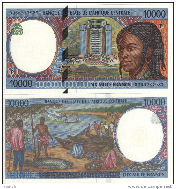 CHAD  10'000 Francs , Central African States P605Pf      2000   UNC - Tsjaad
