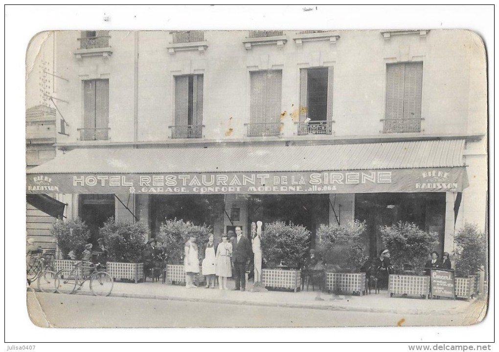 VILLEFRANCHE SUR SAONE (69) Carte Photo Devanture De L'hotel Restaurant De La Sirène - Villefranche-sur-Saone