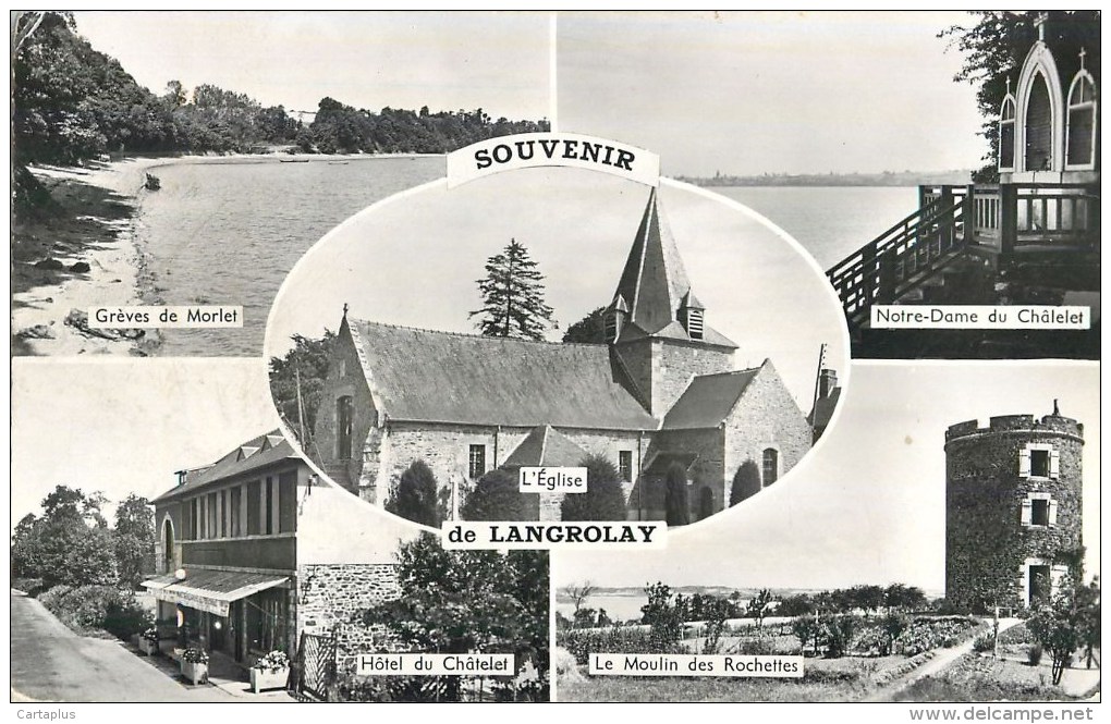 LANGROLAY MULTIVUES GREVES DE MORLET EGLISE NOTRE DAME DU CHATELET HOTEL MOULIN DES ROCHETTES - Autres & Non Classés