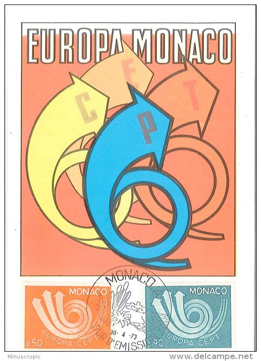 CM Monaco - Europa - CEPT - 1973 - Cartoline Maximum