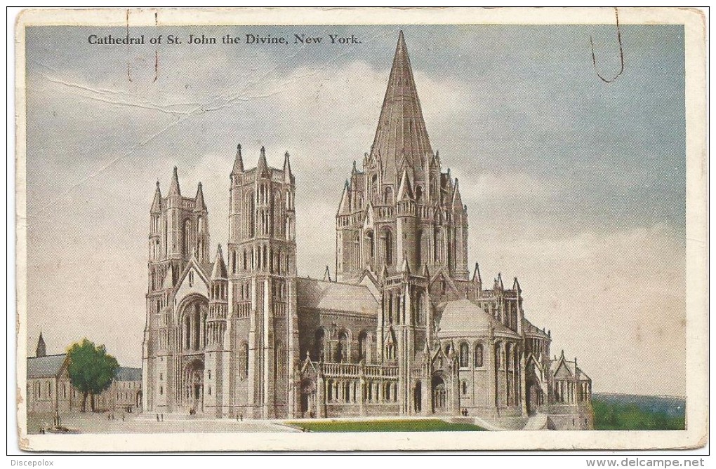I3996 New York - Cathedral Of Saint John The Divine / Viaggiata 1925 - Kerken
