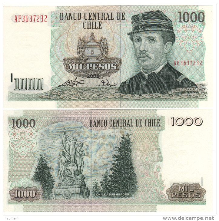 CHILE   1'000  Pesos ,       P154g     2008   UNC - Chile