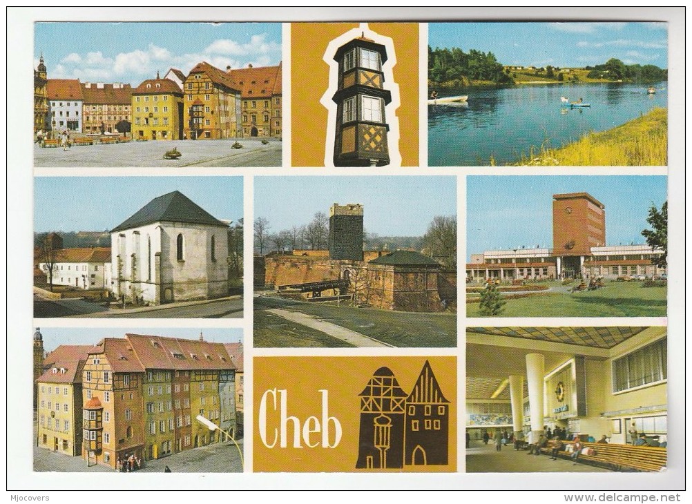 1971  CZECHOSLOVAKIA COVER Stamps 60h OSAKA EXPO  (postcard Cheb) - Lettres & Documents