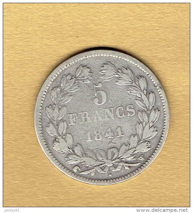 5 Francs Louis Philippe 1er 1841w - Autres & Non Classés