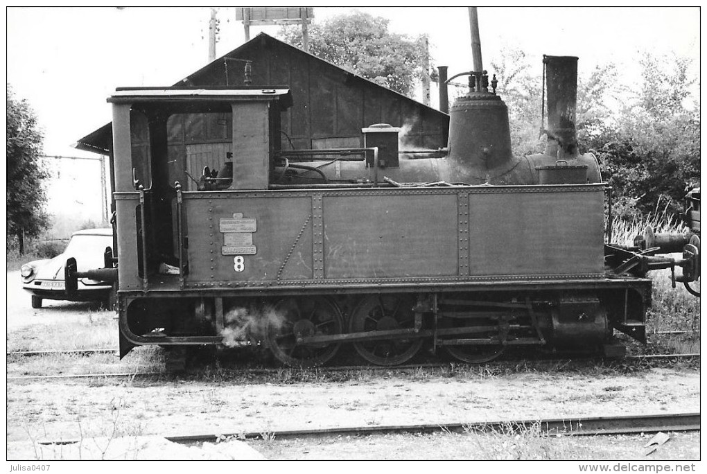 LOCOMOTIVE A VAPEUR Photographie Format Cpa Machine Gros Plan - Matériel