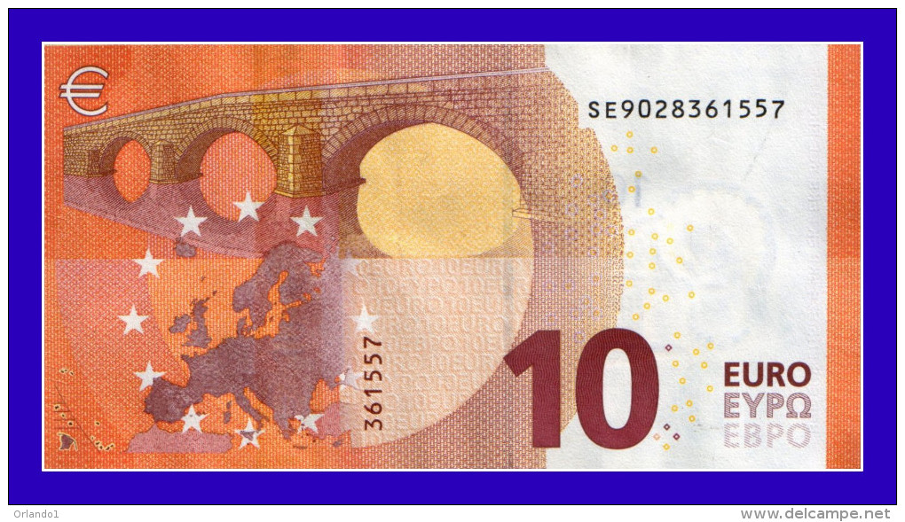 "SF" ITALY Firma DRAGHI S002 A1 AUNC SEE SCAN!!! - 10 Euro