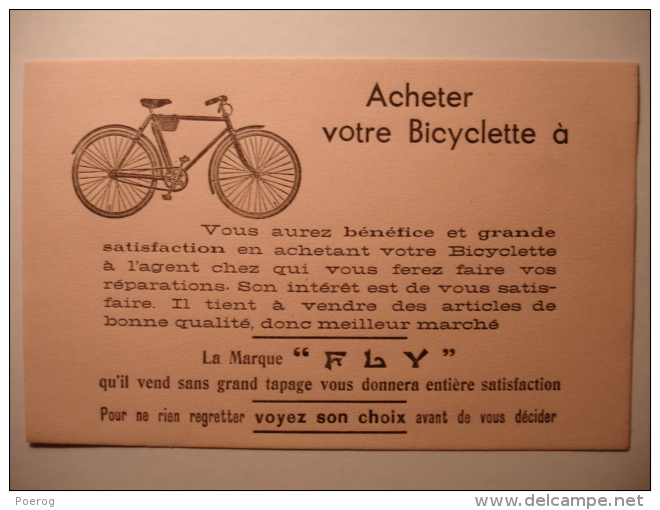 BUVARD ANCIEN - ACHETER VOTRE BICYCLETTE A LA MARQUE "FLY" - Vélo Bicycle Deux Roues Bike - Transports