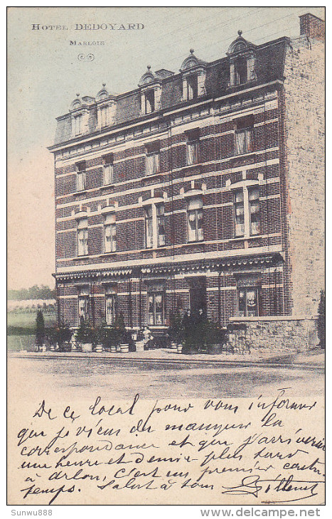 Marloie - Hôtel Dedoyard (animée, Colorisée, 1908) - Marche-en-Famenne
