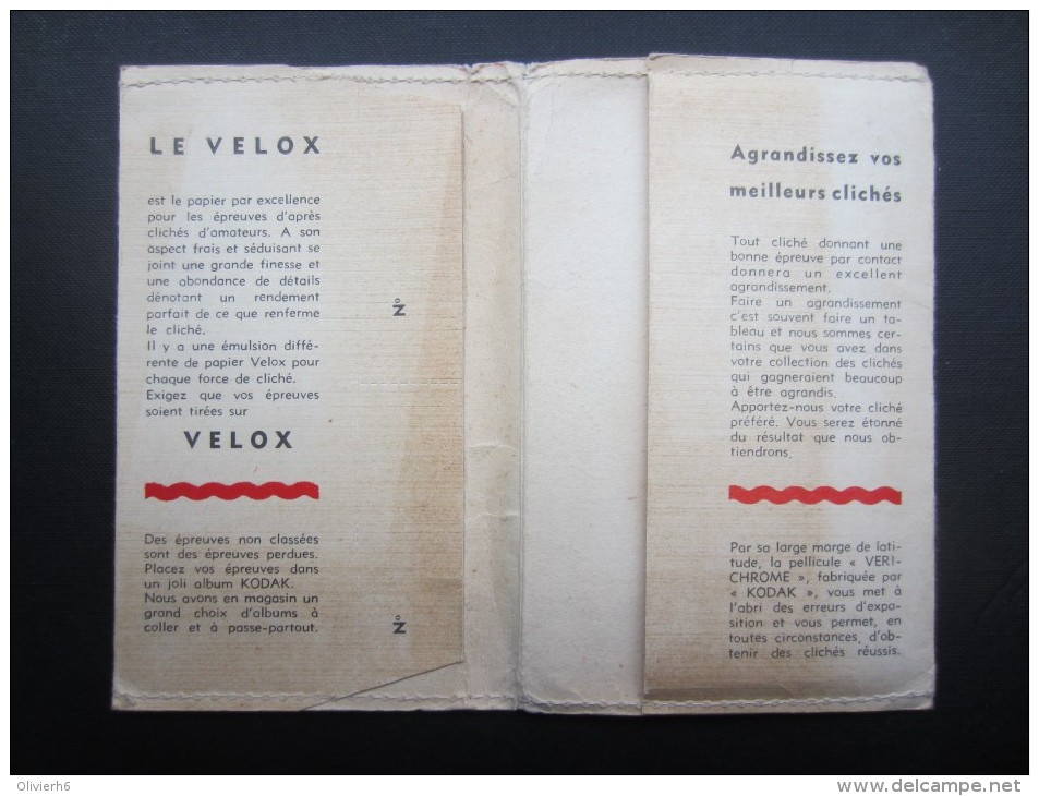 POCHETTE PHOTO (M1505) KODAK (2 Vues) V. BEYENS De Paris CHARLEROI Rue De Dampremy, 5 * Photo Papier VELOX E - Autres & Non Classés