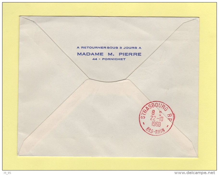 Postale De Nuit - Ligne AF 1080 - Bordeaux - 21-10-1968 - 1960-.... Lettres & Documents