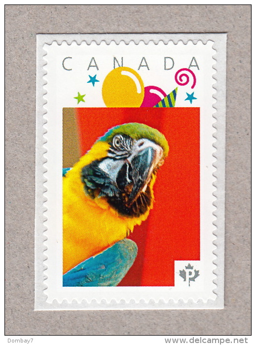 MACAW PARROT SPECTACULAR Picture Postage MNH Stamp Canada 2016 [p16/02sn3] - Parrots