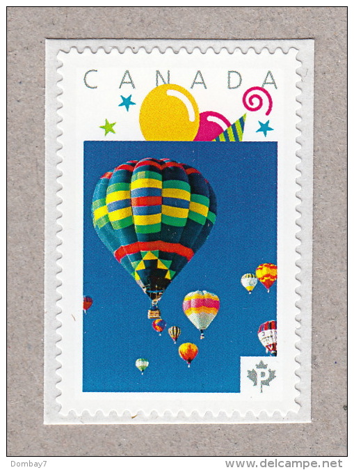 HOT AIR BALLOON SPECTACULAR Picture Postage MNH Stamp Canada 2016 [p16/02sn8] - Karnaval