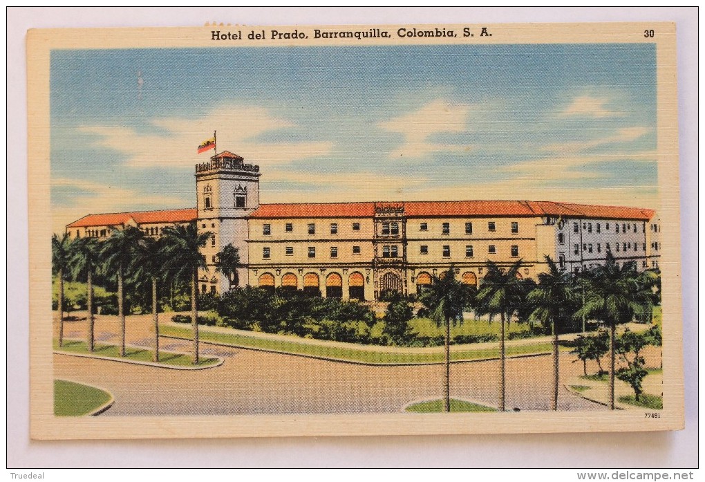 HOTEL DEL PRADO, BARRANQUILLA, COLOMBIA, 1953, Linen Postcard - Colombia