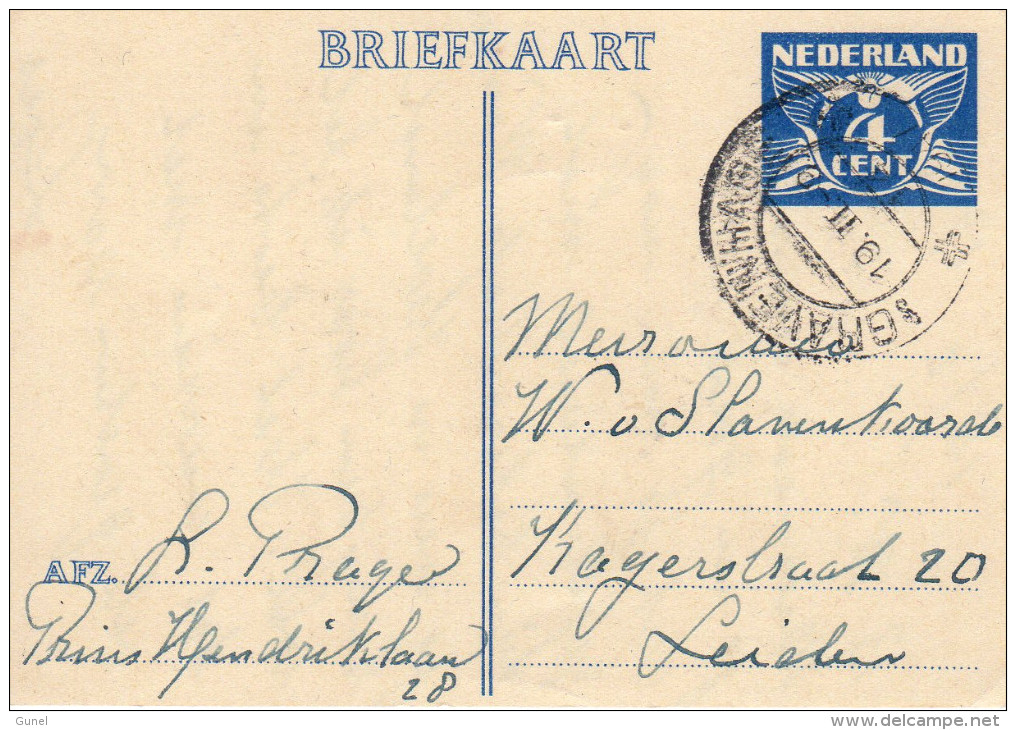 Bk G283 's-Gravenhage - Leiden Klein Formaat - Postal Stationery