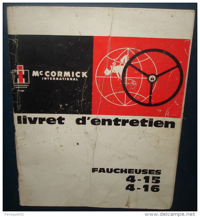 Mc Cormick International.Livret Entretien FAUCHEUSE 4-15,4-16.23 Pages - Tractors