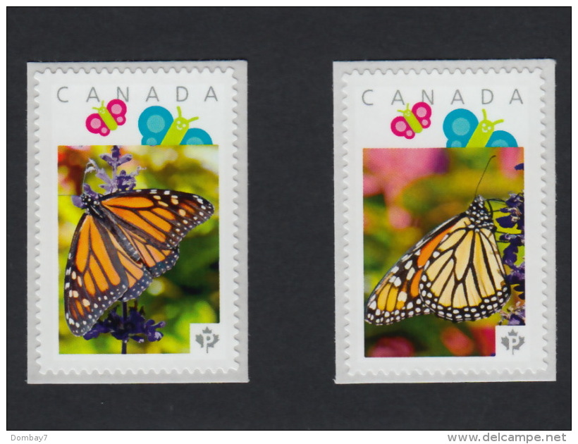 MONARCH BUTTERFLY Set Of 2 Picture Postage MNH Stamps Canada 2016 [p16/01bt2] - Farfalle