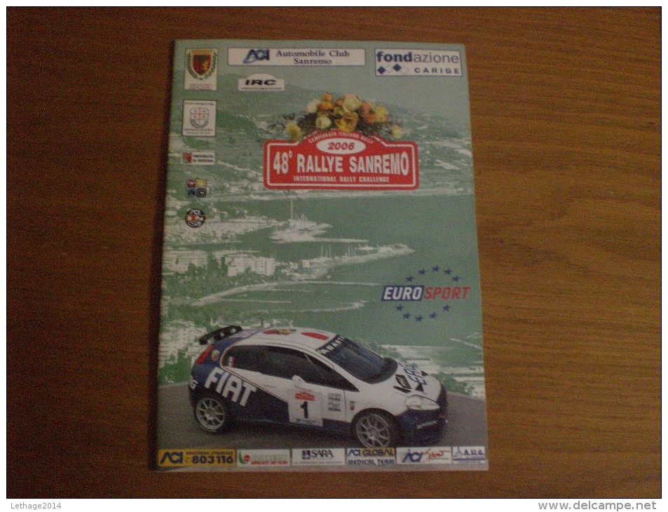 RALLY SANREMO 2006 PROGRAMMA - Sonstige & Ohne Zuordnung