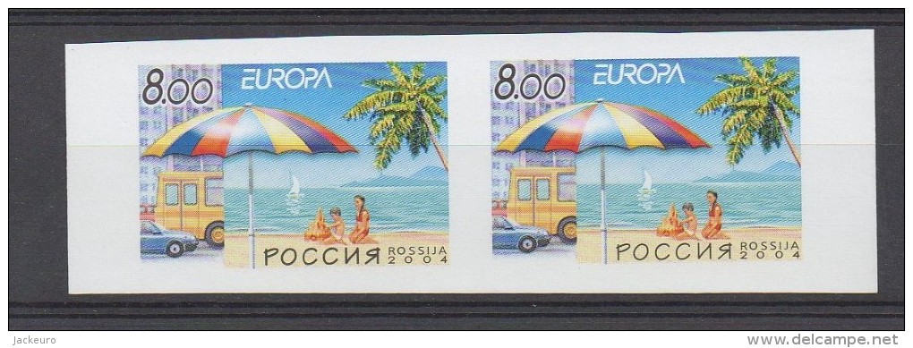 EUROPA 2004 Russie  Paire Non Dentelés  SUPERBE - 2004