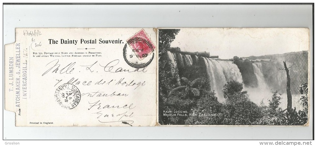 NEW ZALAND POST CARD 9 VIEWS. NOUVELLE ZELANDE CARTE 9 VUES 1907 - Nuova Zelanda