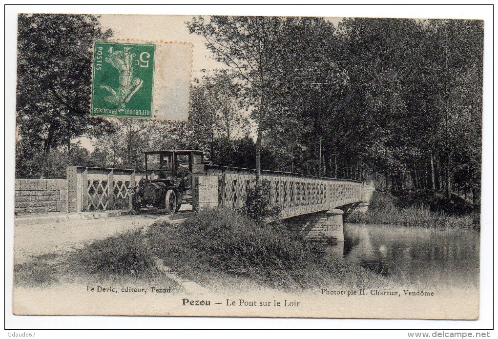 PEZOU (41) - LE PONT SUR LE LOIR - AUTOMOBILE - Autres & Non Classés